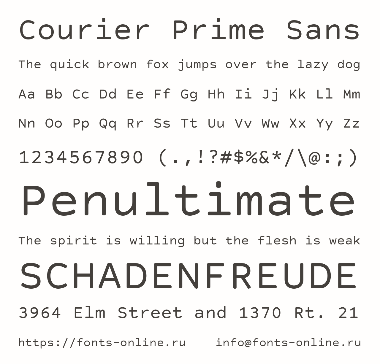 Courier Prime Sans Free Font Download